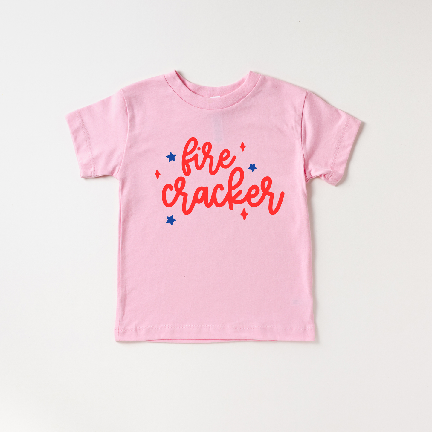 Fire Cracker Girls Shirt | Red and Blue Mix / Pink
