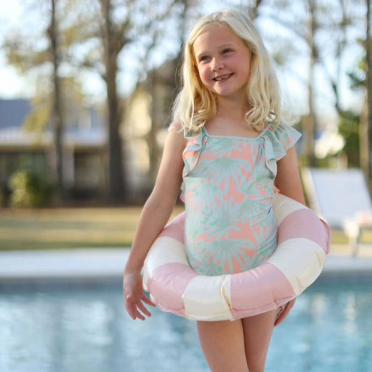 The Ruffle Back Bather || Palm Frond