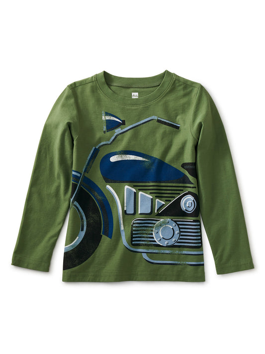 Motorcycle Long Sleeve Graphic Shirt