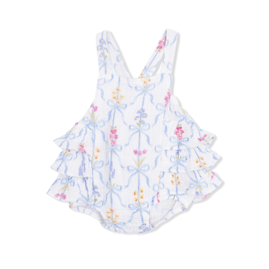 Ruffle Sunsuit | Ribbon Bouquets
