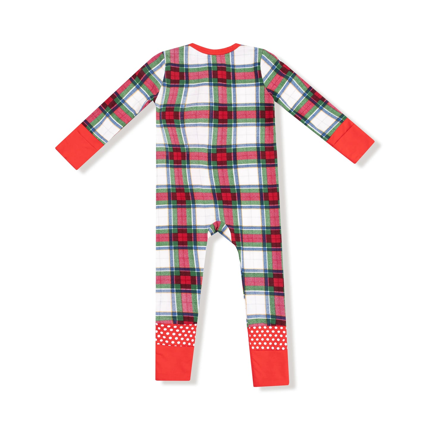 2 Way Zipper Convertible Romper | Holiday Plaid