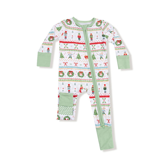 2 Way Zipper Convertible Romper | Nutcracker Fair Isle