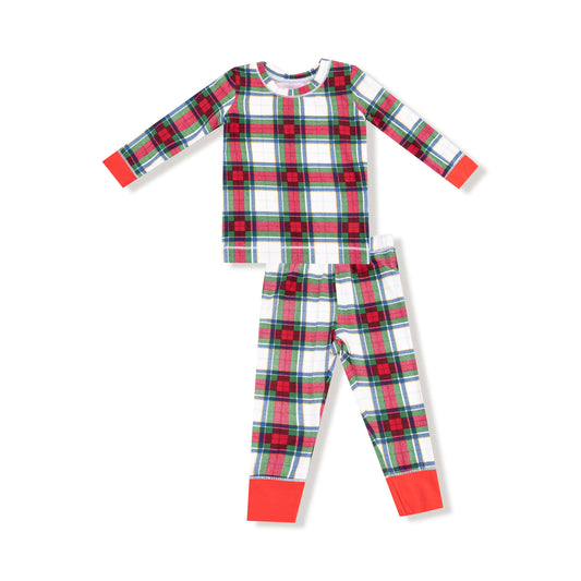 Lounge Wear Long Sleeve Set | Holiday Plaid