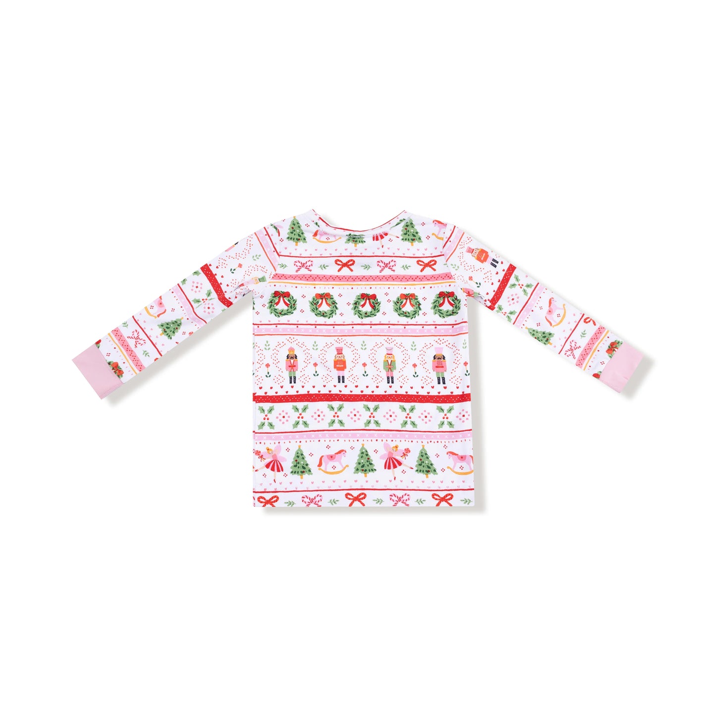 Loungewear Long Sleeve Set | Sugar Plum Fairy Pink Nutcracker Fair Isle