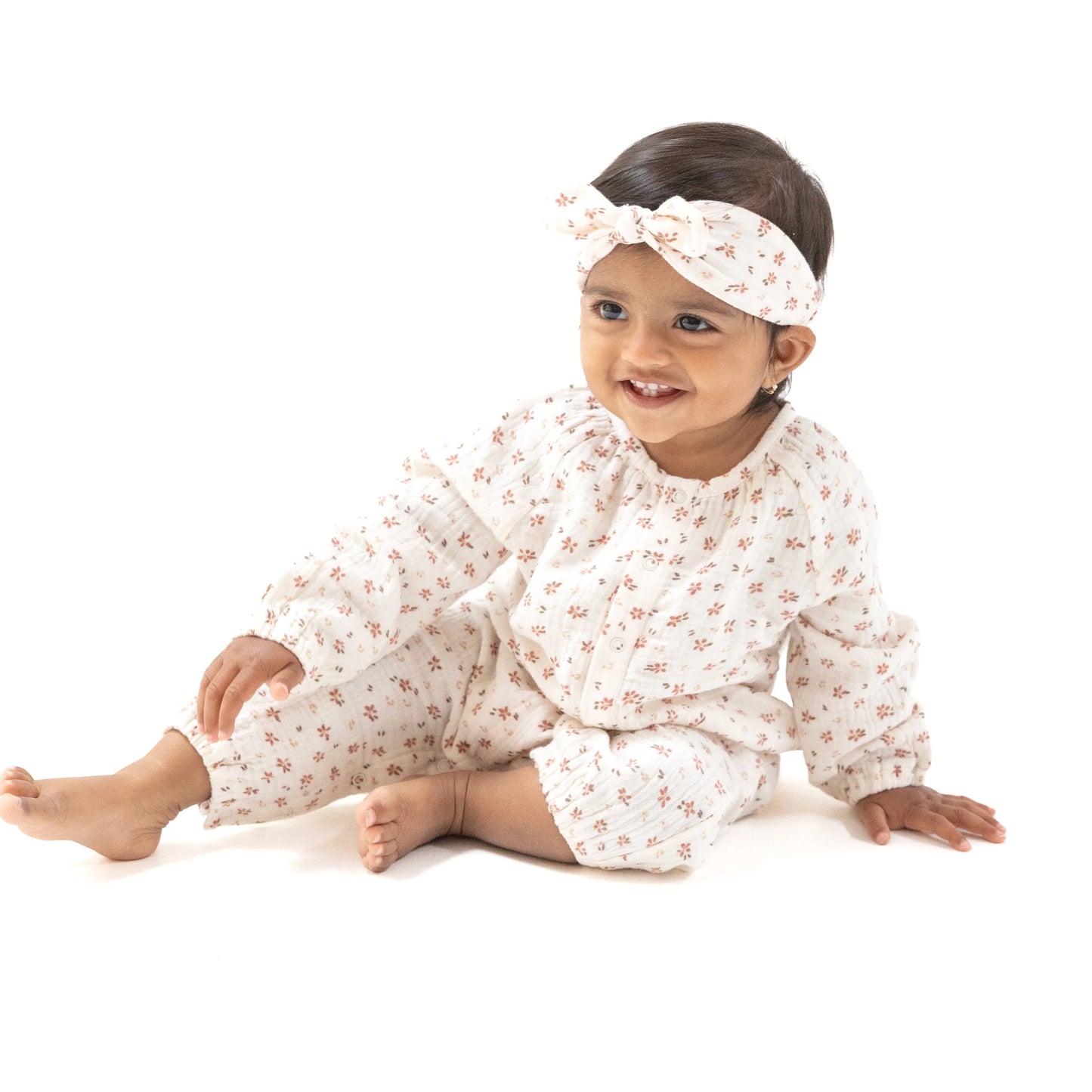 Muslin Peasant Romper | Carrie Floral