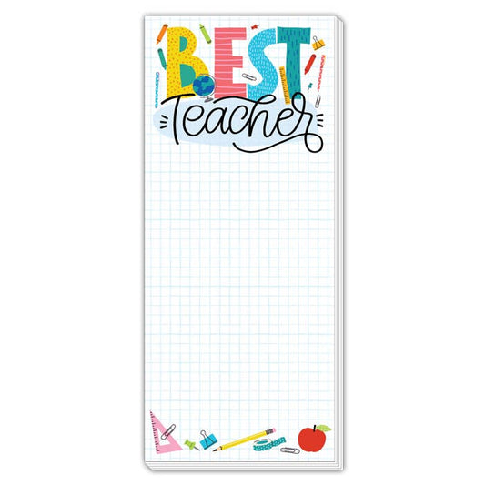 Best Teacher Skinny Notepad