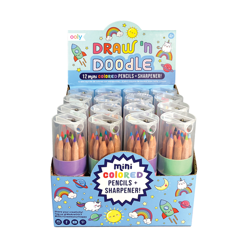 OOLY - Draw 'n' Doodle Mini Colored Pencils + Sharpener