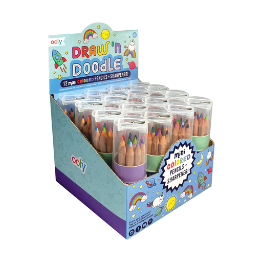 OOLY - Draw 'n' Doodle Mini Colored Pencils + Sharpener