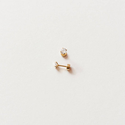 Diamond Gold Stud Earrings
