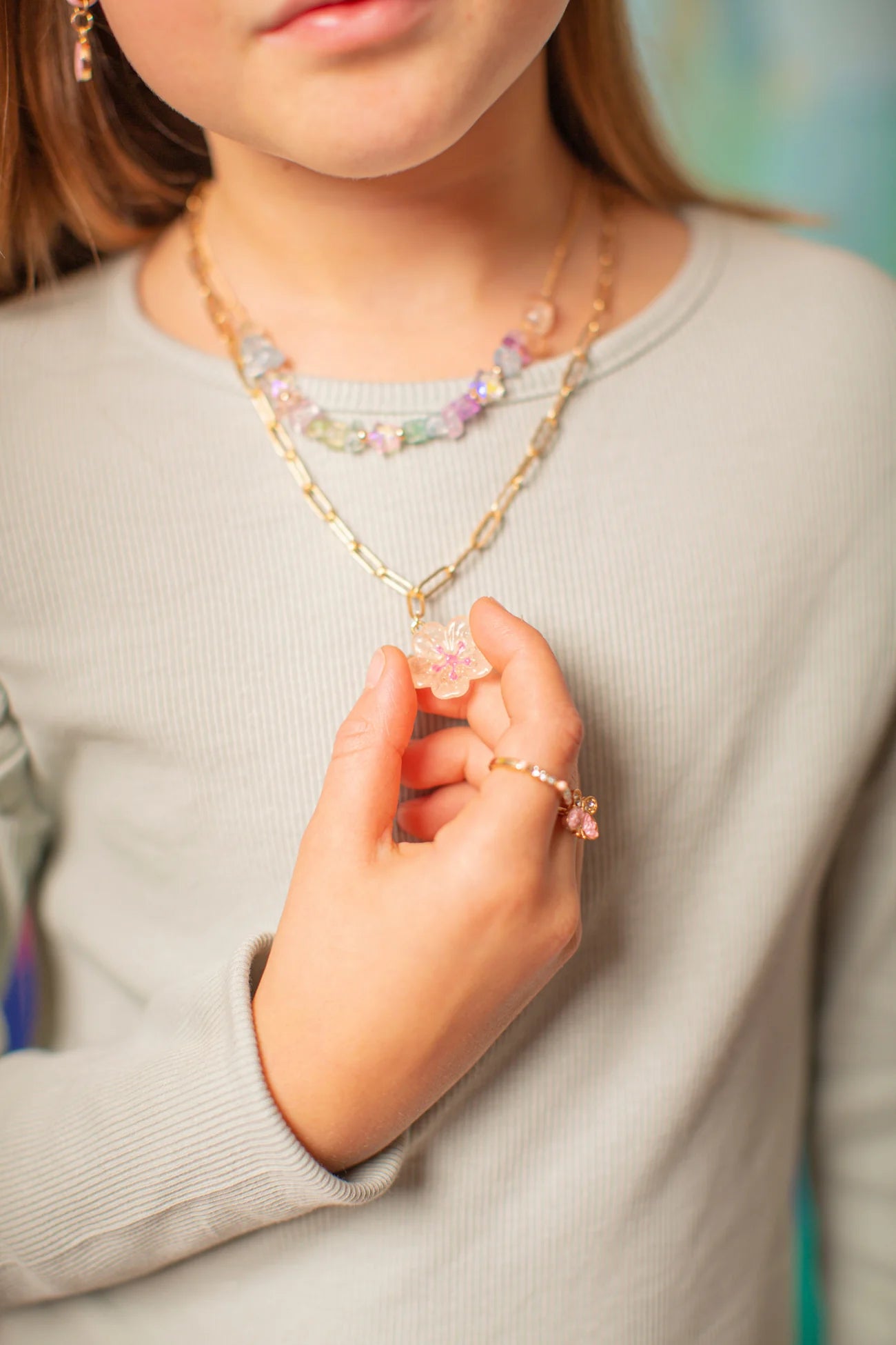 Boutique Chic Garden Gem Necklace Set