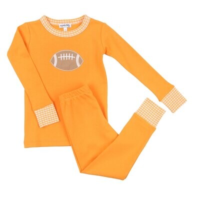 College Football Applique Toddler Long Pajamas