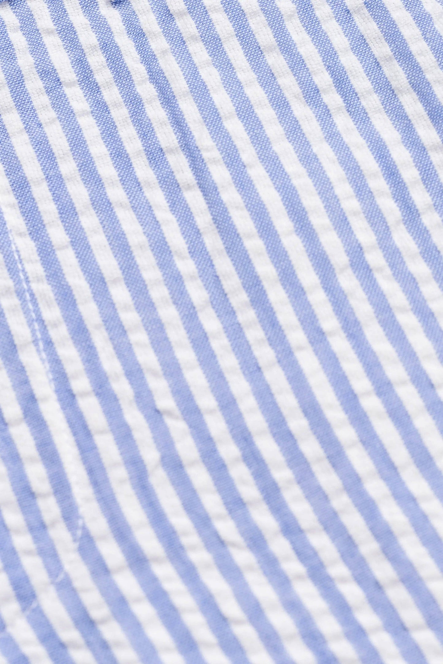 Easter Short Sleeve Polo + Old Sport Short Set | Light Blue Seersucker