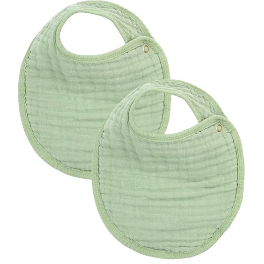 Cloud Muslin Bib 2 Pack | Sage