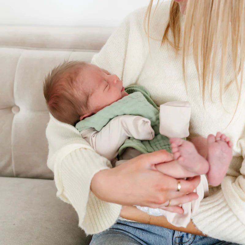 Cloud Muslin Bib 2 Pack | Sage