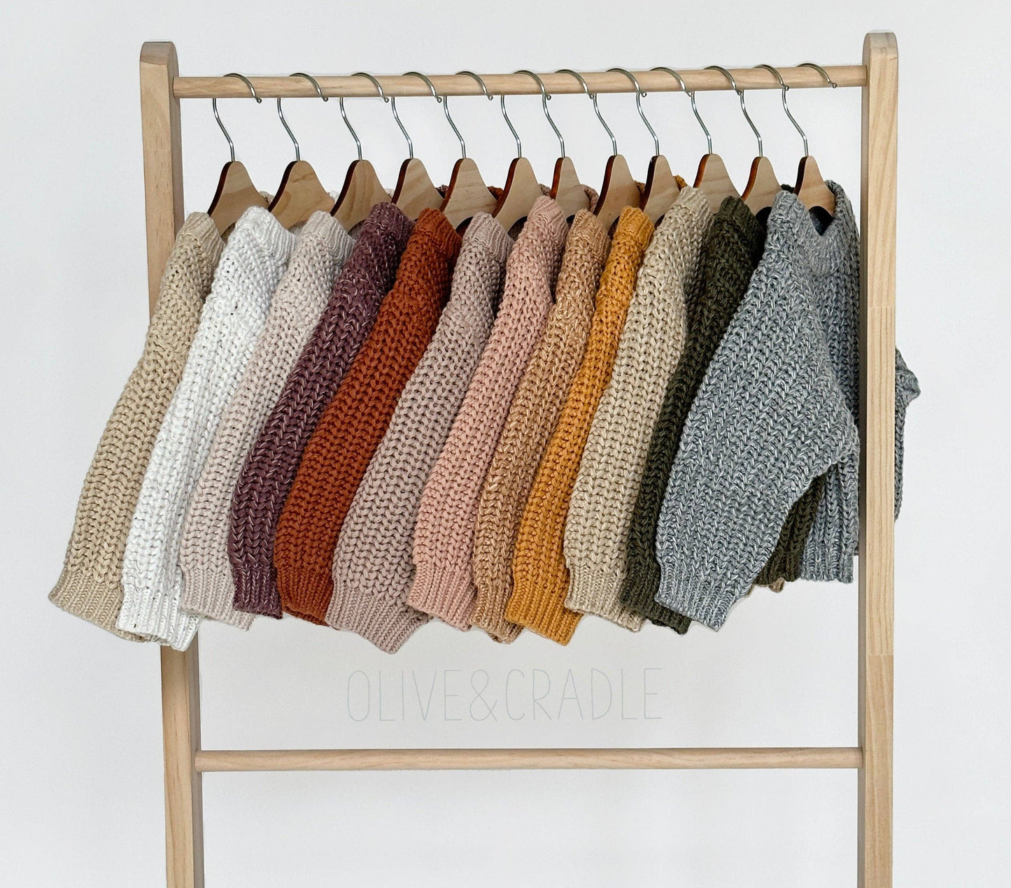Kids Chunky Knit Braided Sweater | Olive