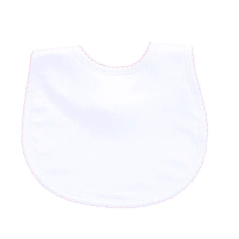 Magnolia Baby Bib Pink Trim