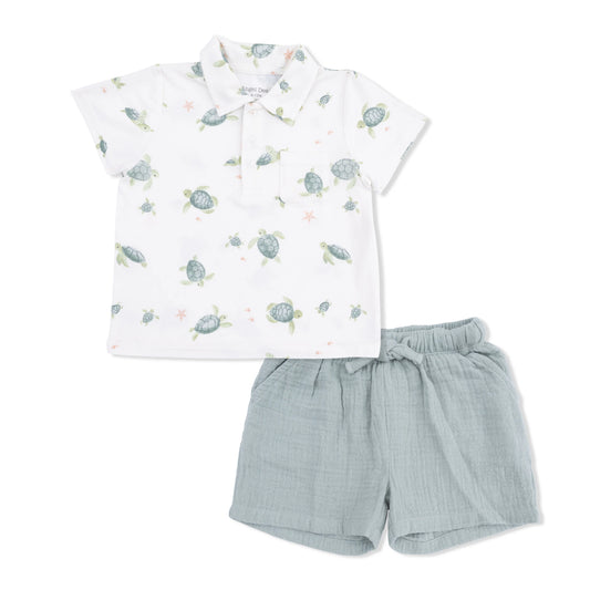 Polo with Casual Shorts | Sea Turtle