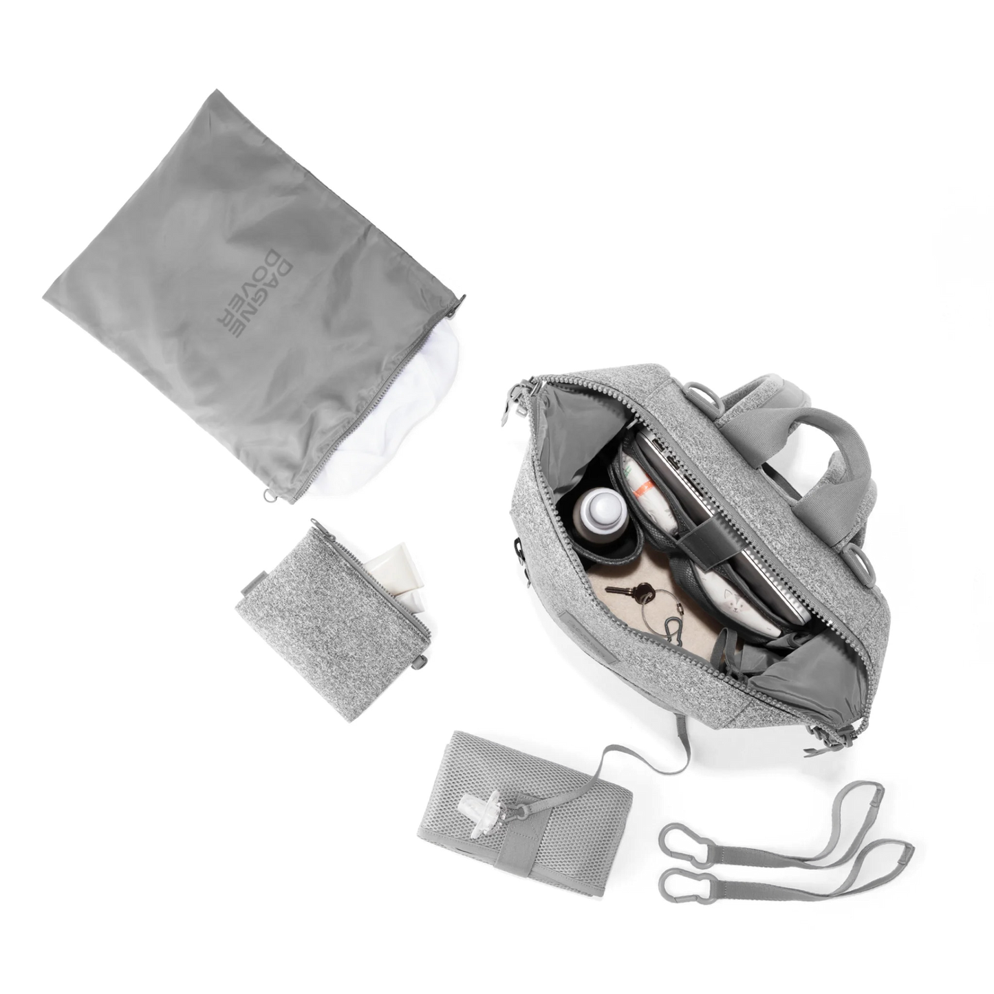 Indi Diaper Backpack in Heather Grey | Medium