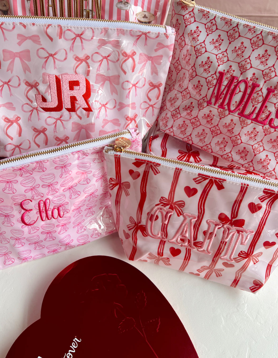 Clear Coat Bag - Blank: Hearts+Bows