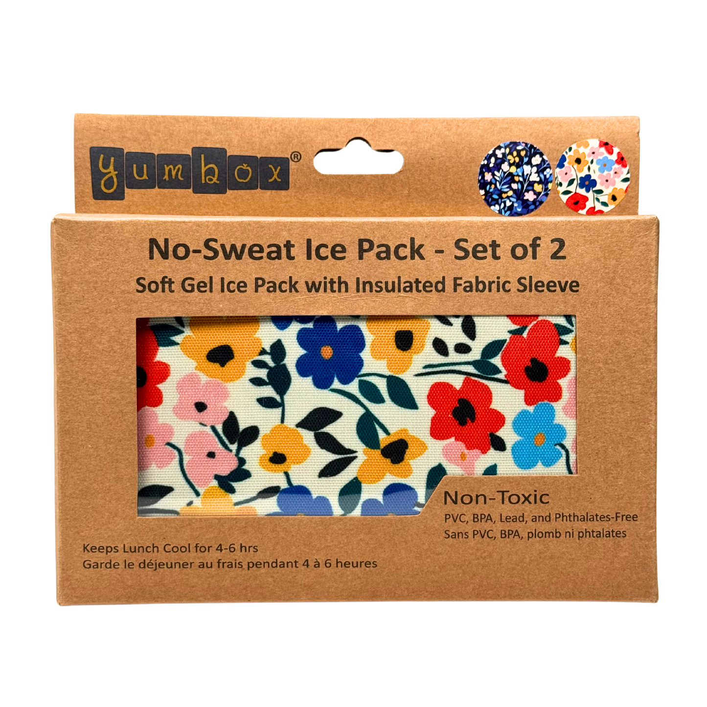 Gel Ice Packs in Fabric Sleeves 2-Pack | Floral Prints