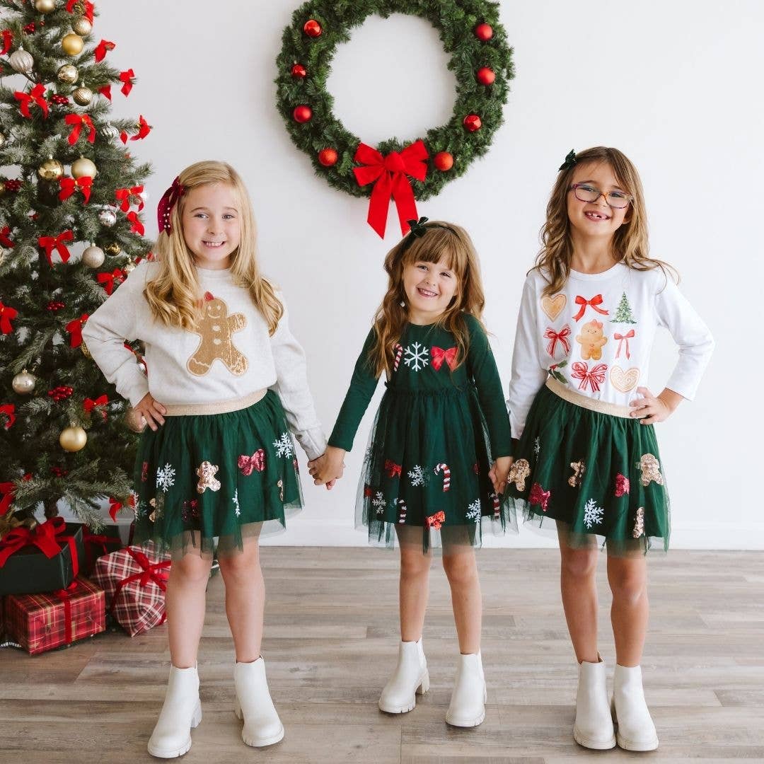Gingerbread Joy Sequin Christmas Tutu