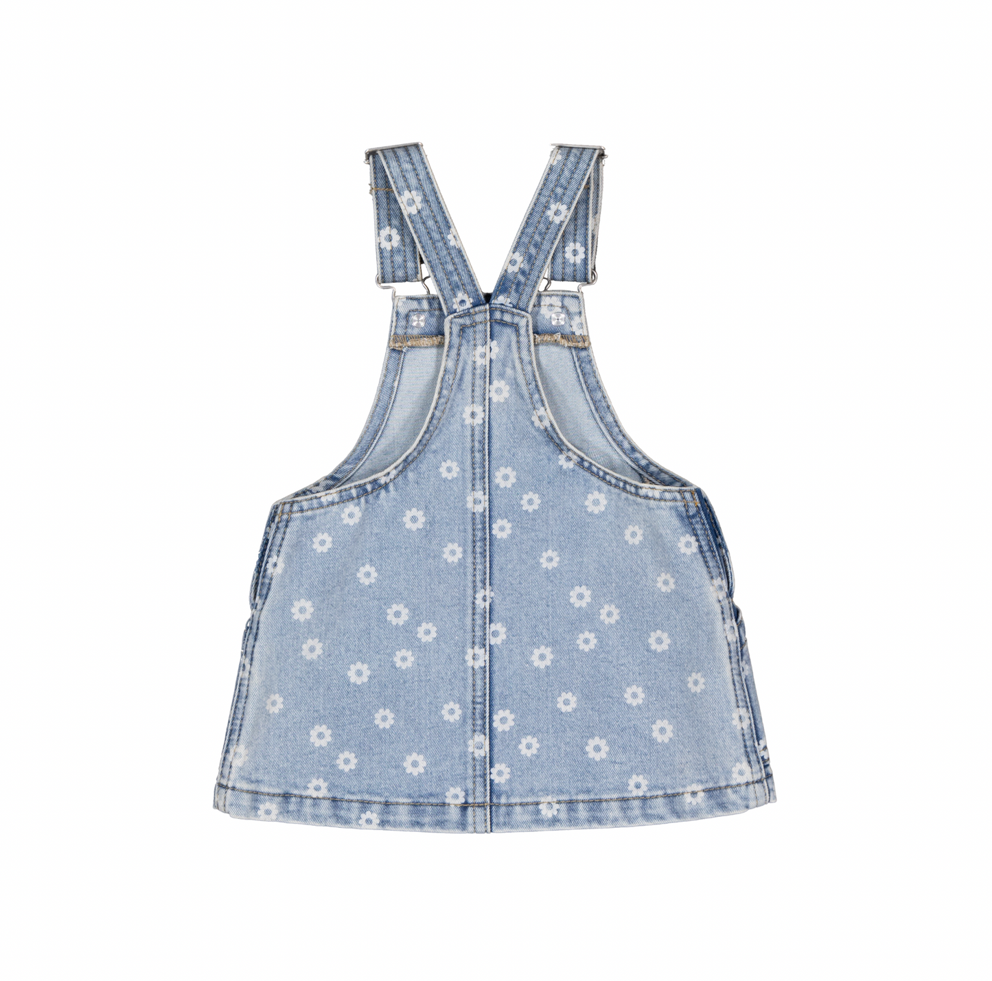 Girls' Emilia Floral Print Denim Skirtall | Bleach Wash 125