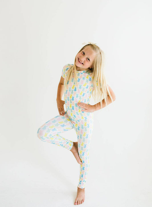 Short Sleeve Bamboo PJ | Marshmallow Bunny