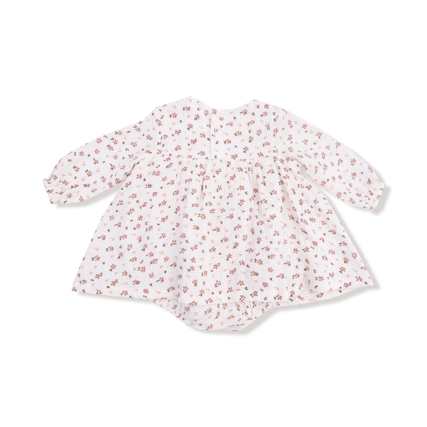 Longsleeve Smocked Ruffle Bubble with Skirt | Carrie Floral