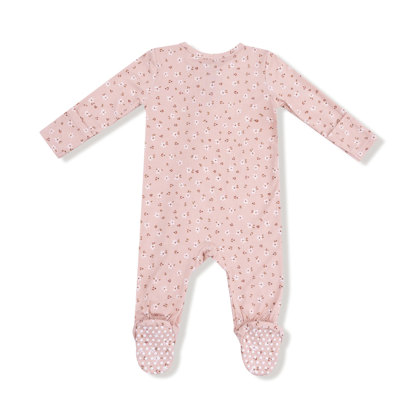 2-Way Zipper Bamboo Footie | Pink Carrie Floral