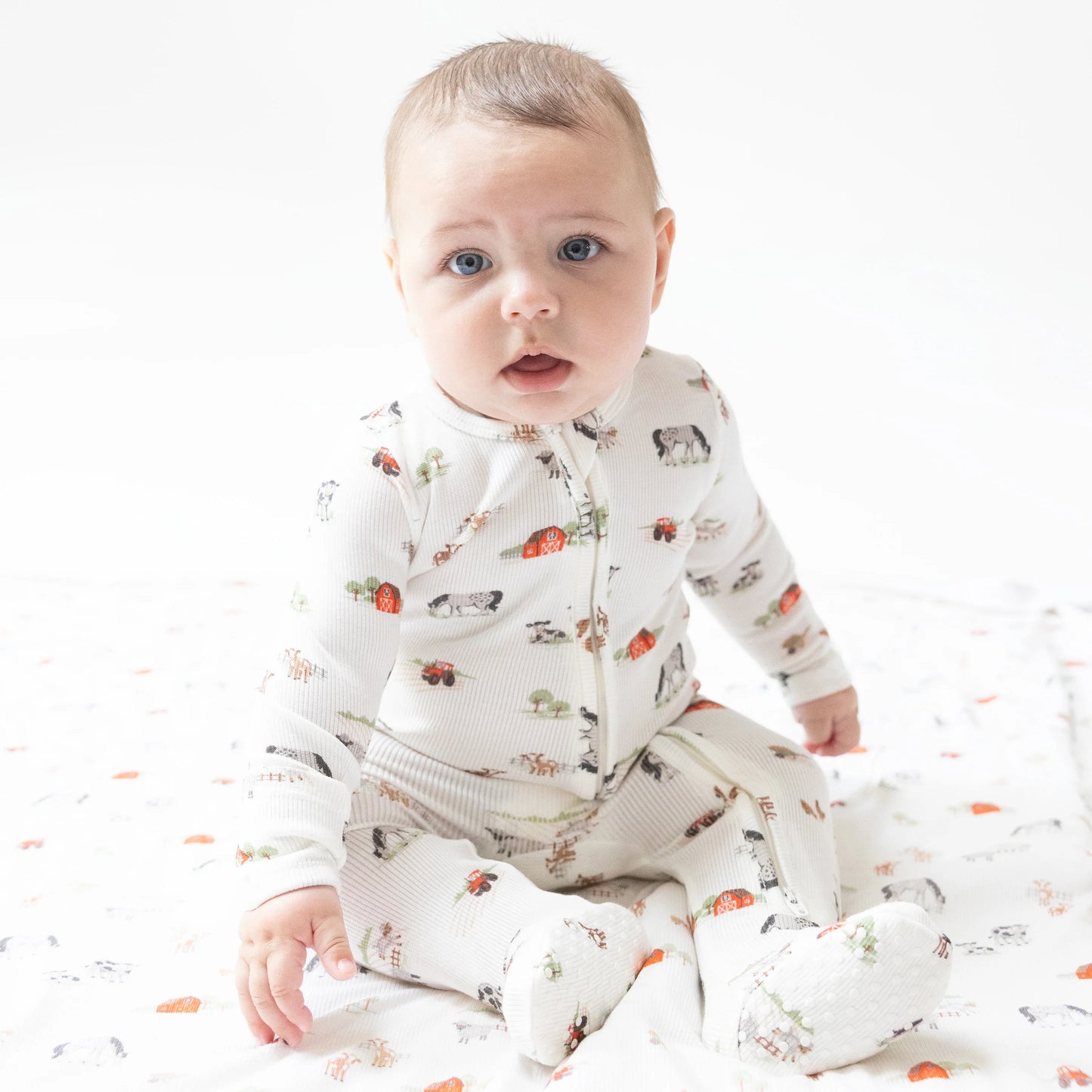 2-Way Zipper Footie | Little Farm