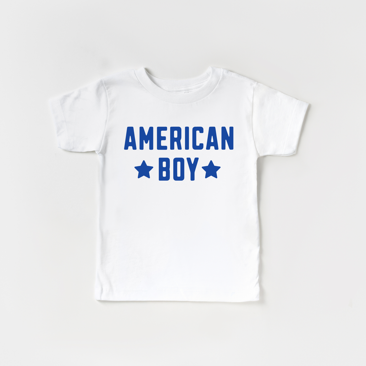 American Boy 4th of July Shirt | White & Blue