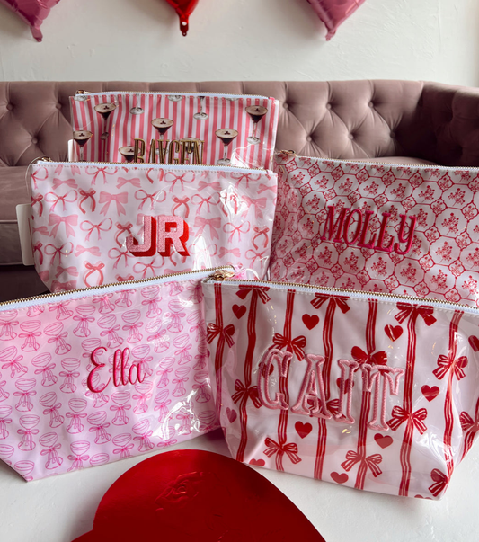 Clear Coat Bag - Blank: Hearts+Bows