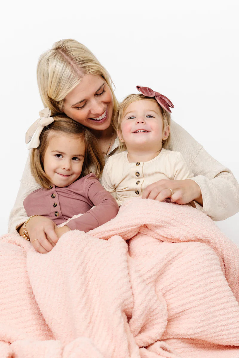 Chenille Blanket | Blush Pink