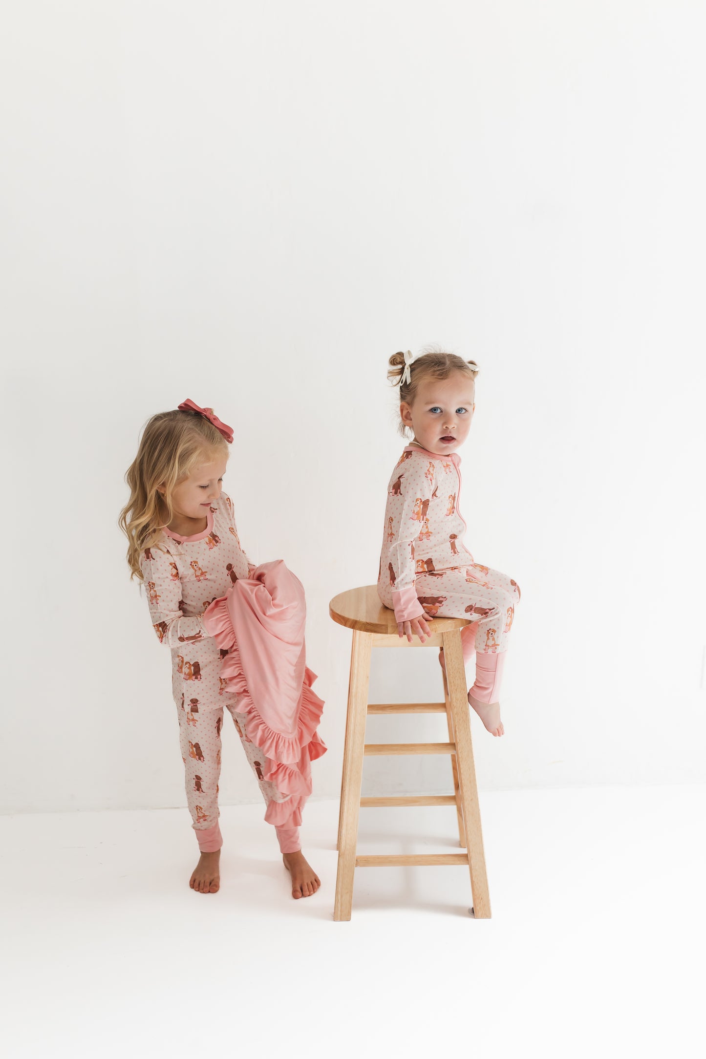 Pink Pup Friends Two Piece Set