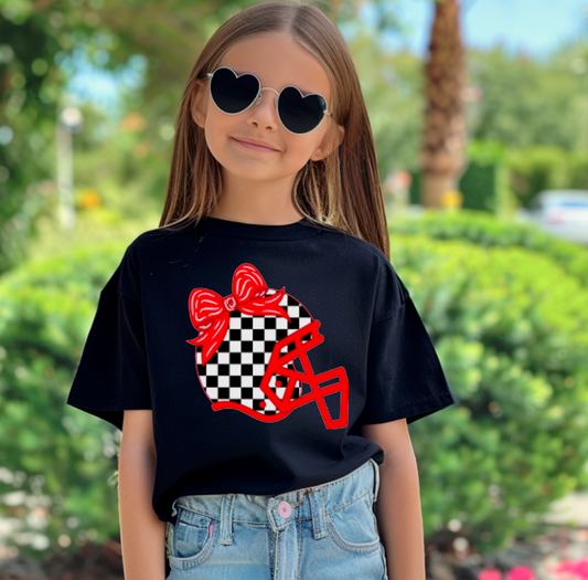 Preppy Checker Helmet Coquette Tee