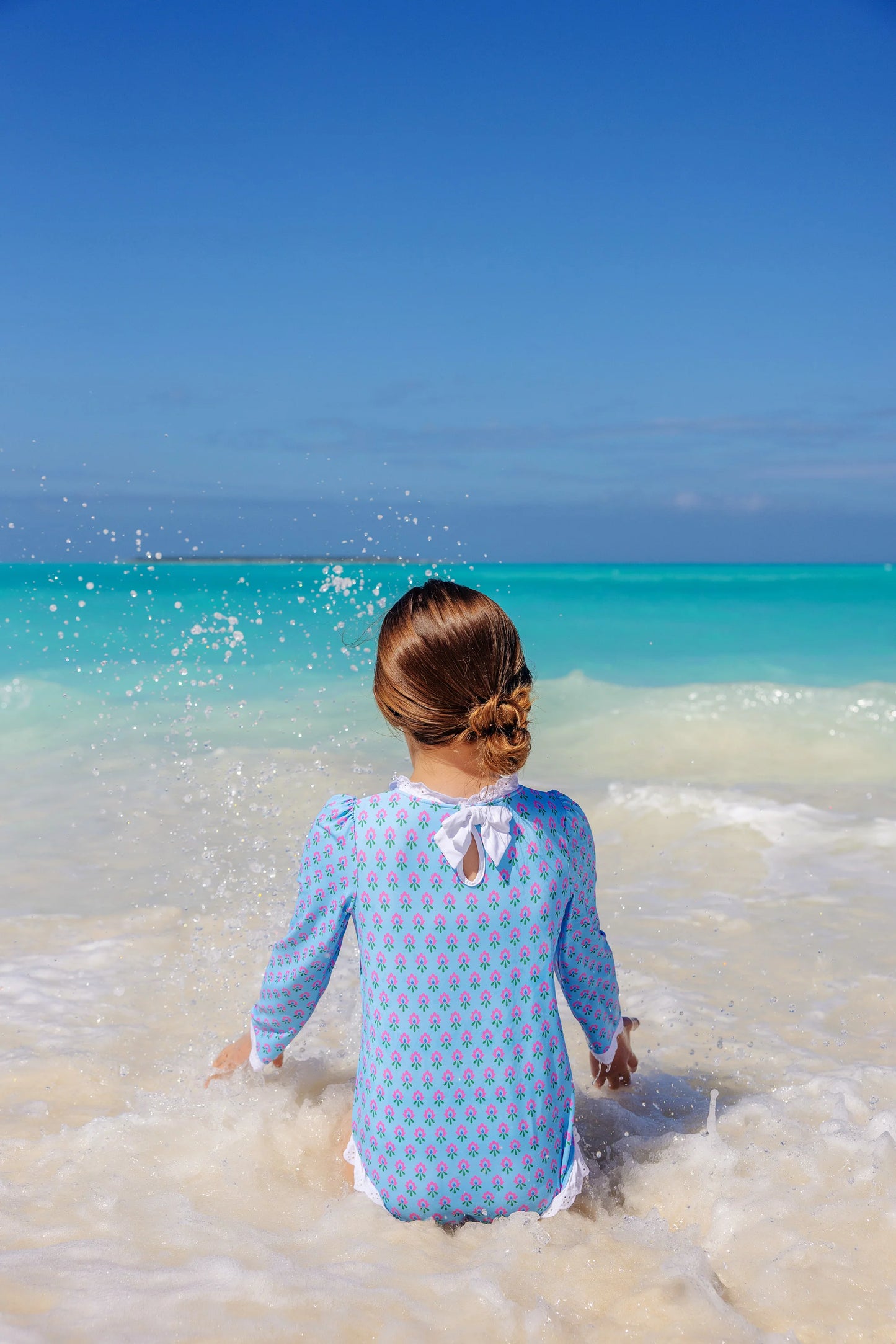 Sarasota Surf-Suit-UPF | Holly Hills Hand Block with Worth Avenue White