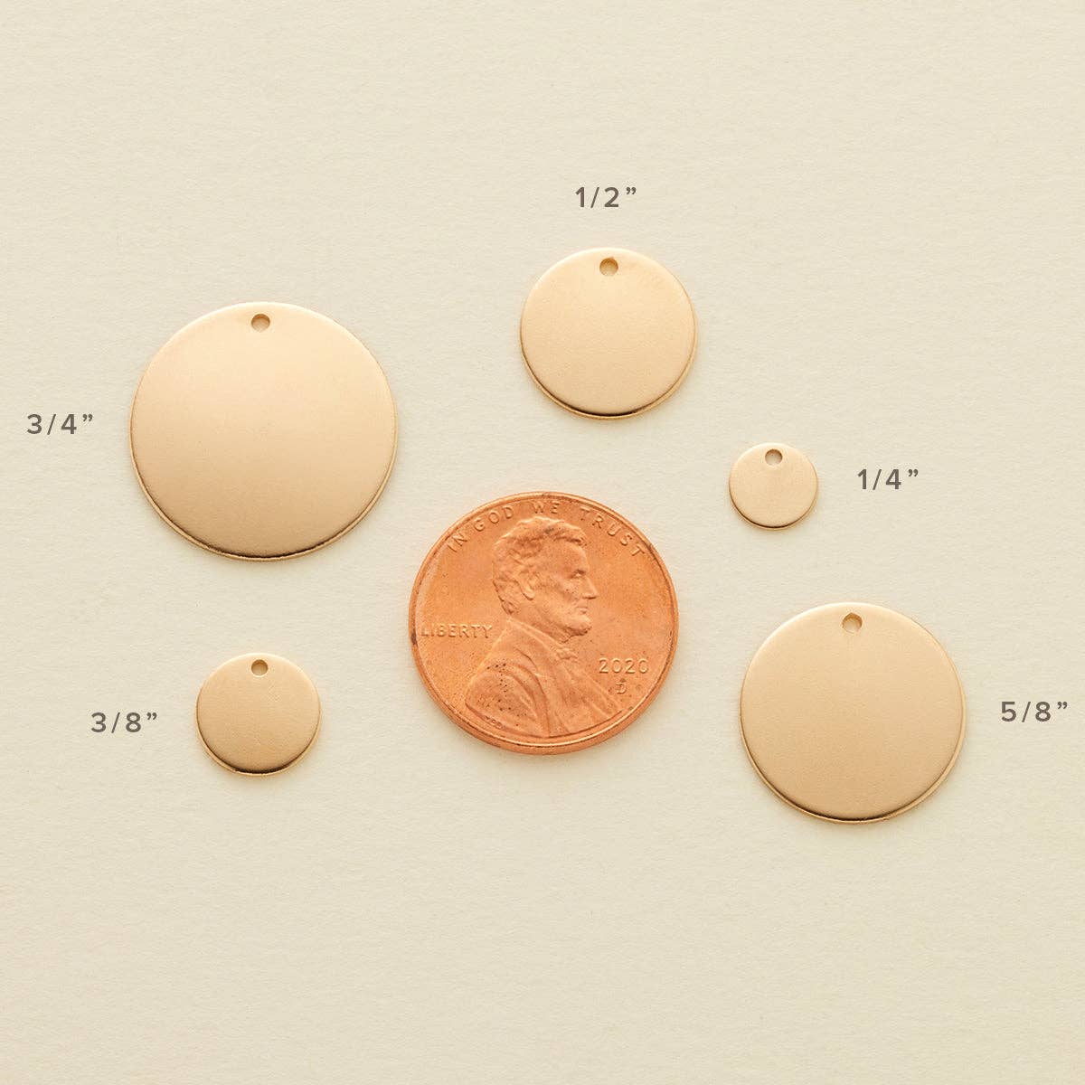 Mama Disc Necklace: Gold Filled / 16"-18"