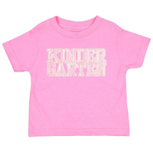 Kindergarten Sequin Patch Short Sleeve T-Shirt