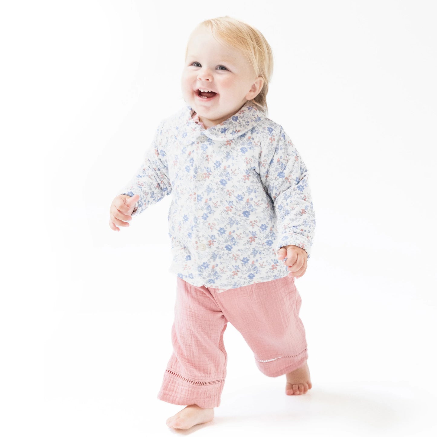 Quilted Jacket w/ Peter Pan Collar | Country Girl Floral