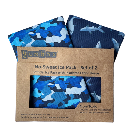 Gel Ice Packs in Fabric Sleeves 2-Pack | Sharks & Camouflage