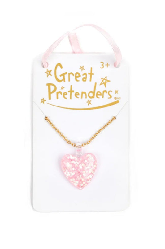 Boutique Glitter Heart Necklace