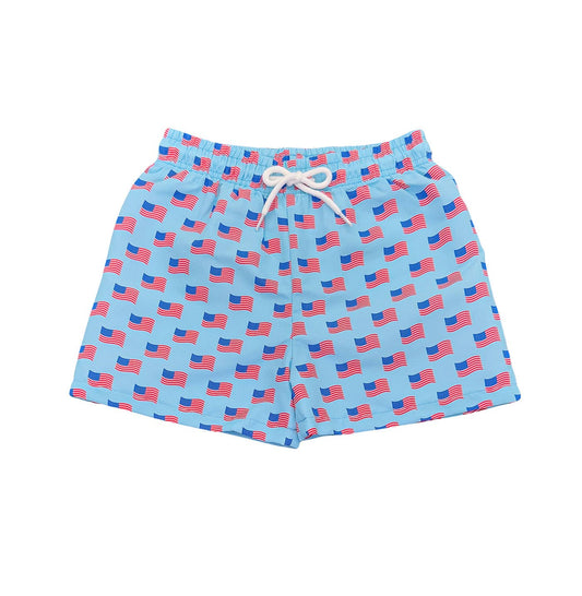 St. Simons Swim Trunk | Flag Print