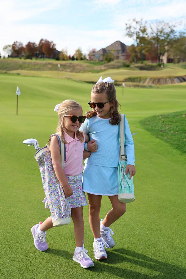 Prepletic™ Pammy Performance Top | Belhaven Blue Mirco Dot