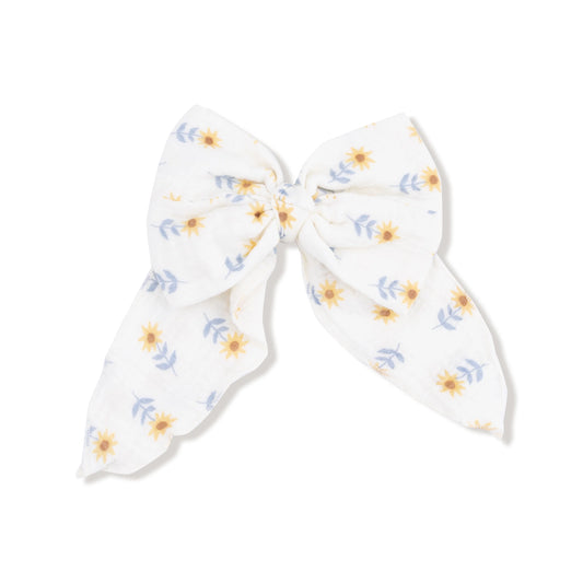 Bow w/ Tails Clip In | Western Sunflower