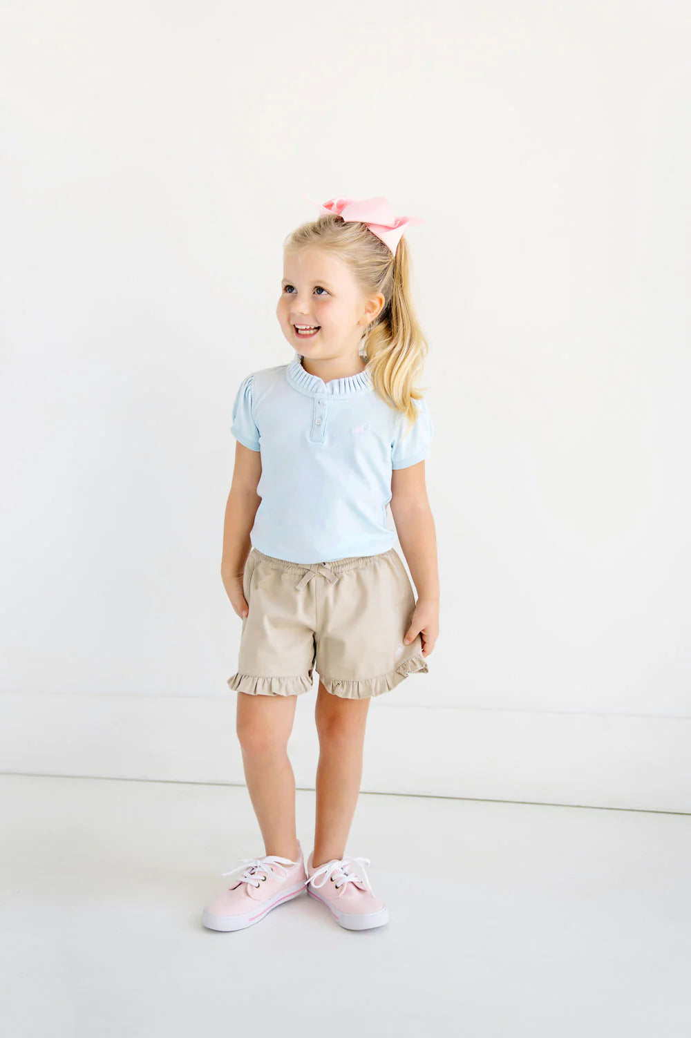Little Miss Prim & Proper Polo | Buckhead Blue
