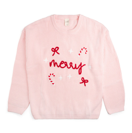 Coquette Merry Christmas Knit Women's Sweater - Mommy and Me