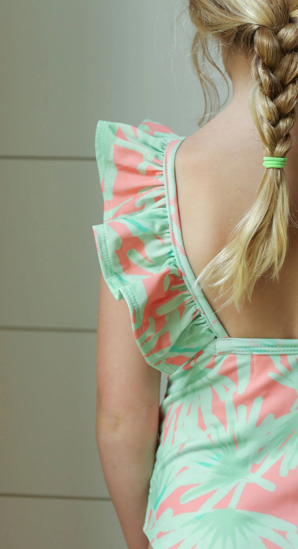 The Ruffle Back Bather || Palm Frond