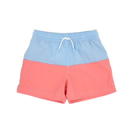 Country Club Colorblock Trunk | Beale Street Blue/Parrot Cay Coral