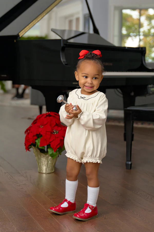 Long Sleeve Bridget Bubble | Palmetto Pearl with Newport Night Bow