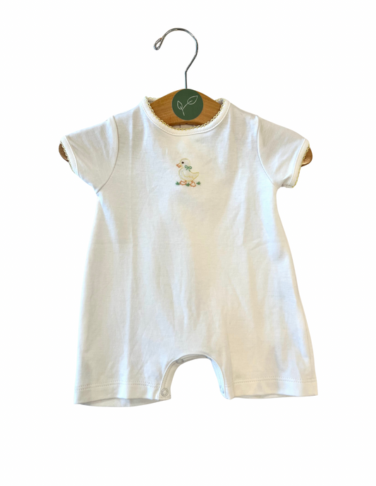 Little Quacker Embroidered Playsuit | Yellow